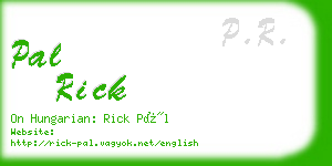 pal rick business card